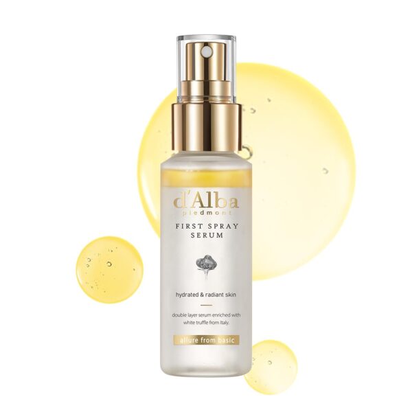 d'alba Piedmont Italian White Truffle First Spray Serum, Vegan Skin Care, Hydrating Face Moisturizer