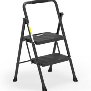HBTower Step Ladder , Folding Step Stool with Wide Anti-Slip Pedal
