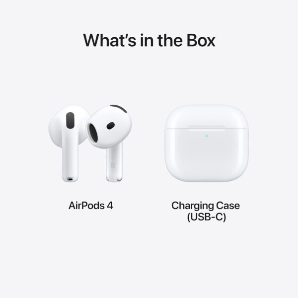 Apple AirPods 4 Wireless Earbuds, Bluetooth Headphones, Personalized Spatial Audio, Sweat and Water Resistant - Image 4