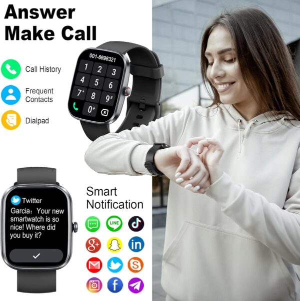 Smart Watch(Answer/Make Call), 1.91" Smartwatch for Men Women - Image 4