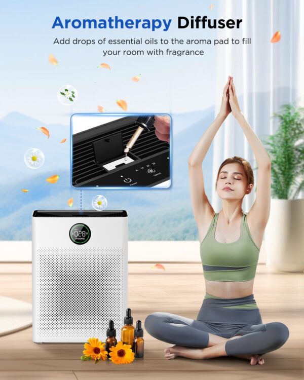 Air Purifiers for Home Large Room up to 2200sq.ft, MOOKA Air purifier for Home Pets with Washable Filter - Image 4