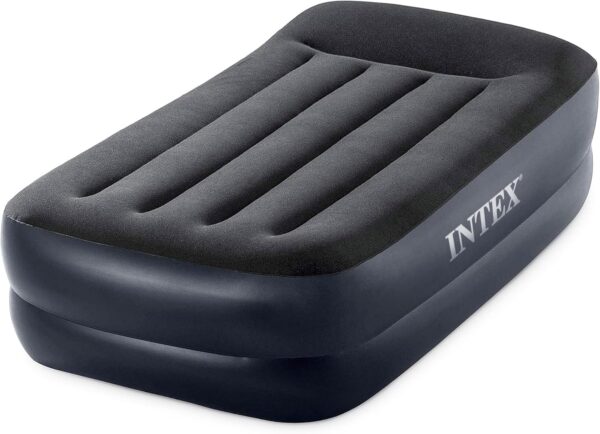 Intex Raised Airbed Mattress with Built-in Pump, Dura-Beam Plus Pillow, Twin