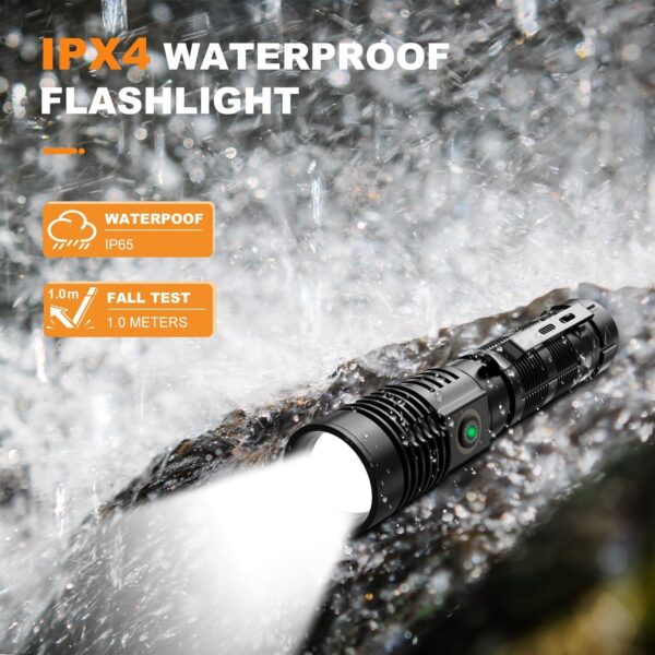 Small Tactical Flashlights 20000 High Lumens - 1500 Meters Long Beam Super Bright LED Magnetic Flashlight - Image 3