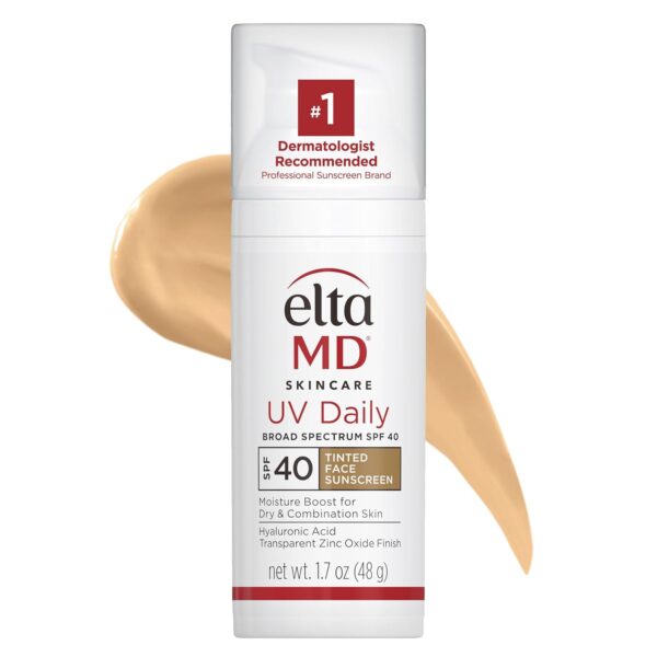 EltaMD UV Daily SPF 40 Tinted Face Sunscreen Moisturizer, Tinted Moisturizer for Face with SPF, Great for Dry