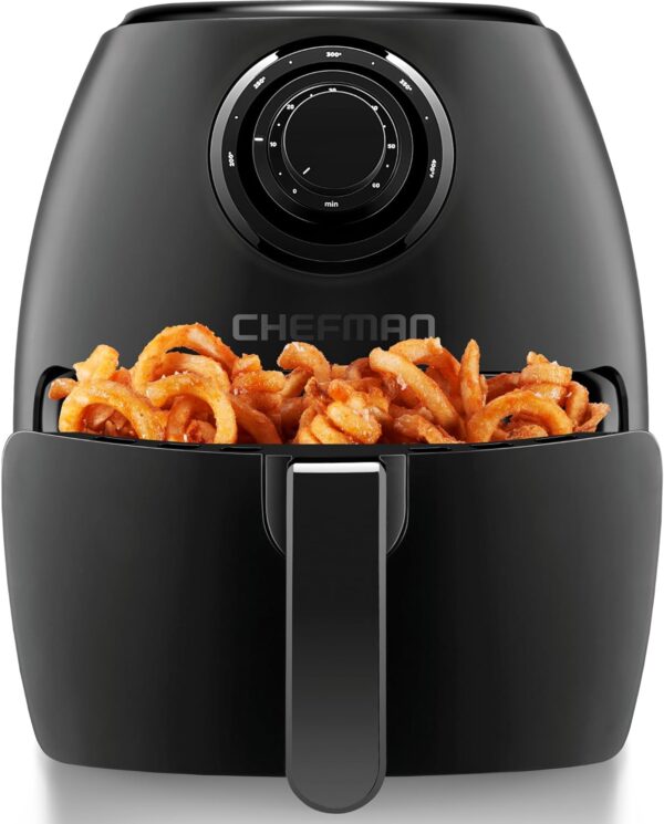 CHEFMAN Small Air Fryer Healthy Cooking, 3.6 Qt, Nonstick, User Friendly and Dual Control Temperature