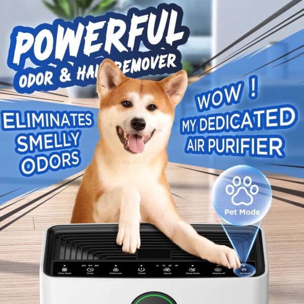 Air Purifiers for Home Large Room up to 2200sq.ft, MOOKA Air purifier for Home Pets with Washable Filter - Image 3