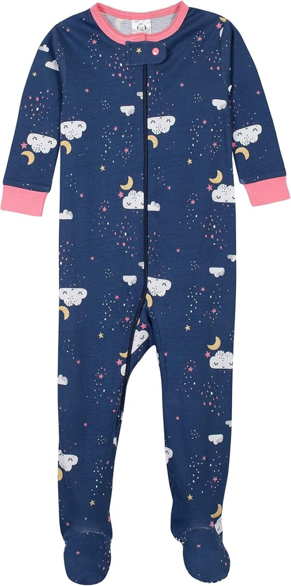 Gerber Baby Girls' 4-Pack Footed Pajamas - Image 3