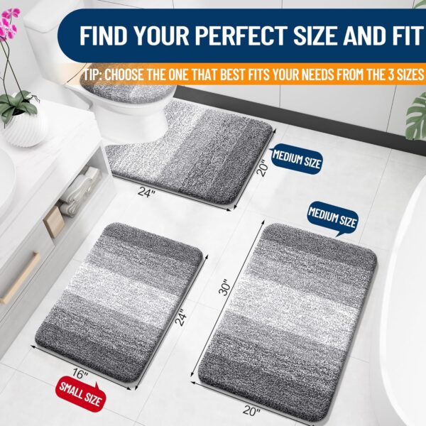 OLANLY Bathroom Rugs Mat 30x20, Extra Soft Absorbent Microfiber Bath Rugs - Image 3