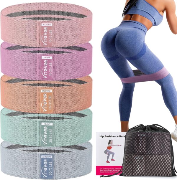 Booty Bands Set, Resistance Bands for Working Out, Exercise Bands for Women and Men Legs