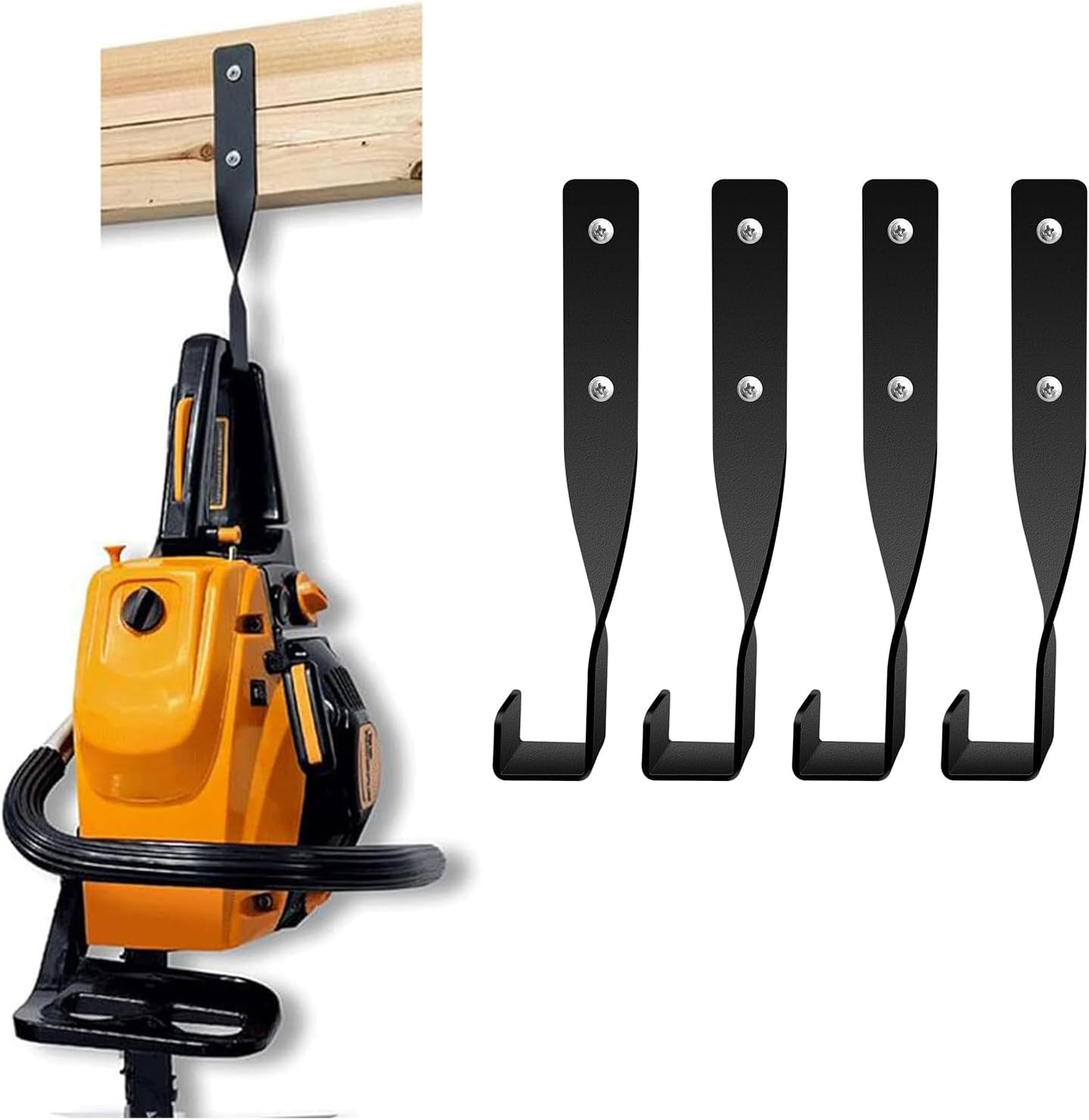 4PCS Chainsaw Wall Mount Holder Backpack Blower Rack Accessories and Tools for Garage Wall