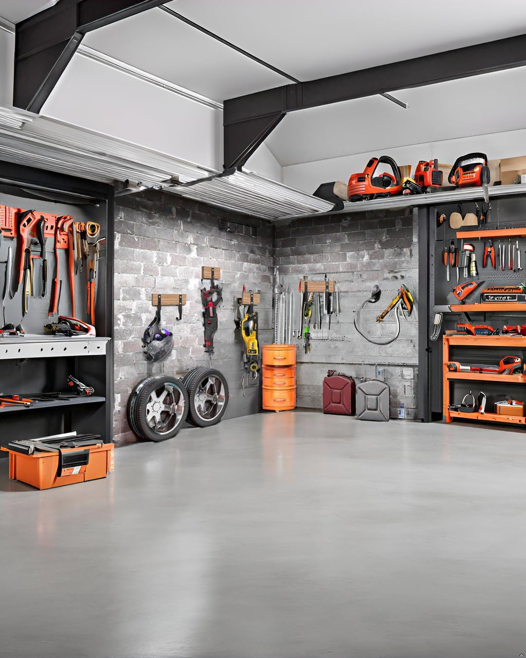 4PCS Chainsaw Wall Mount Holder Backpack Blower Rack Accessories and Tools for Garage Wall - Image 5